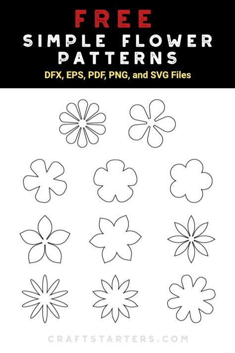 Free simple flower patterns for crafting (personal use ... Flowers play a great role in our life.