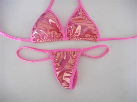 Exotic Dancewear Stripper Pink G String Bikini Micro Bikini Etsy