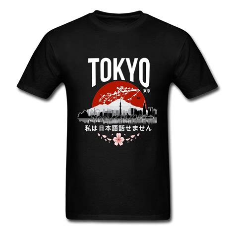 Tokyo Japan T Shirt Short Sleeve Mens T Shirt Fashion Homme Guy Cotton