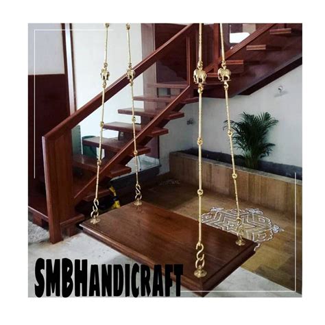 Wooden Ceiling Swing Indian Jhula Wooden Carved Swing Etsy Uk