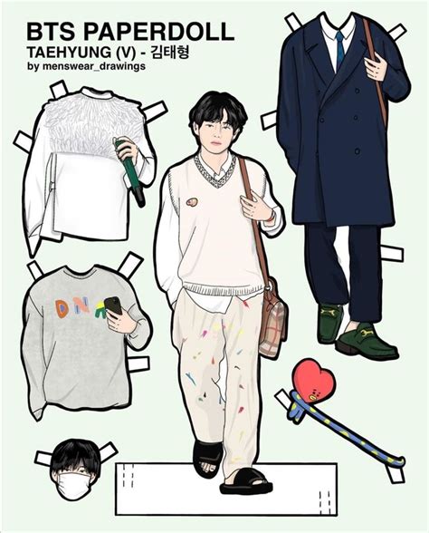 Taehyung Paperdoll Paper Dolls Paper Dolls Clothing Disney Paper Dolls