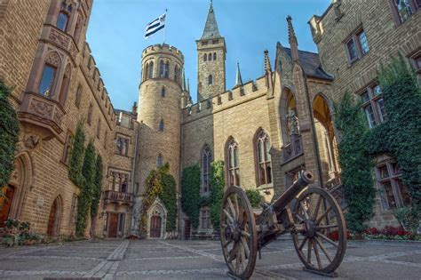 The Courtyard Of Castle Hohenzollern In Germany Rpics