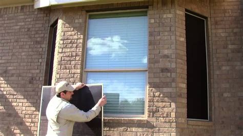 Assemble the screen according to the instructions above. Solar Screen Vinyl Window installation - YouTube