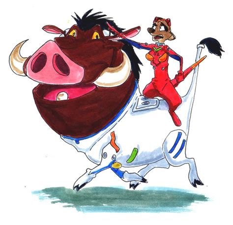 Timon And Pumbaa In Plugsuits By Kezart On Deviantart
