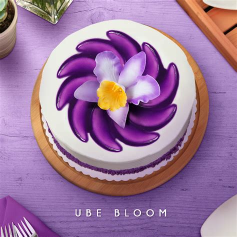 Ube Blooms Cake Red Ribbon Cake Creations Snaps And Ganaps
