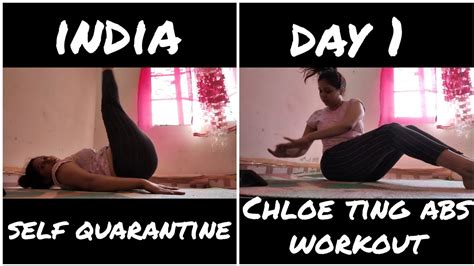Self Quarantinechloe Ting Abs Workoutday1 Try With Me Workoutbored
