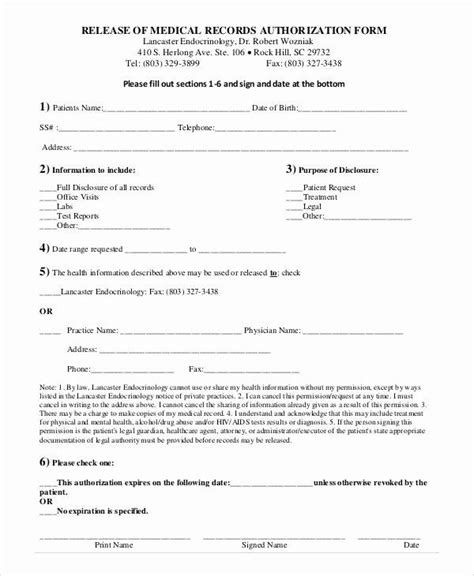 When writing a cover letter, be sure to reference the requirements listed in the job description. Medical Record forms Template Inspirational Generic ...