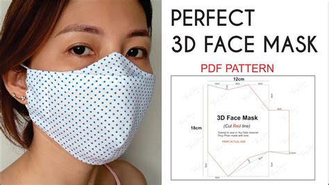Open both halves of the mask, align right sides facing and pin at the nose and chin seams. NO FOG ON GLASSES | Perfect 3D Face Mask | Best Fit-Comfortable-Beautiful Face Mask | PDF ...