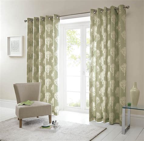 Woodland Eyelet Curtains In Green Free Uk Delivery Terrys Fabrics