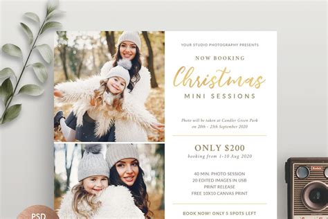 Christmas Mini Session Flyer In 2020 Mini Session Template