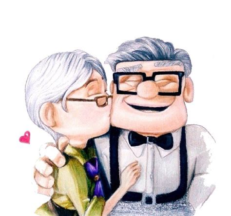 Pin By Jessica Boc On Disney Love Cute Couple Art Art Carl And Ellie Drawing