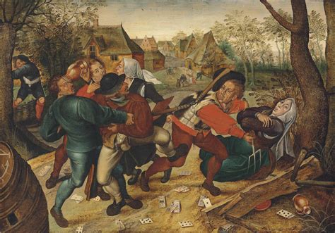 Pieter Brueghel Ii Brussels 15645 16378 Antwerp A Country Brawl