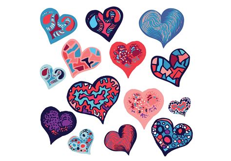 Download Free Doodle Heart Vector Set - Download Free Vector Art ...