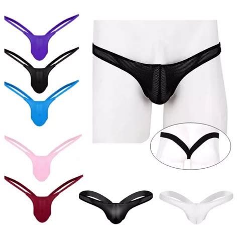 Men Low Rise Bulge Pouch G String Thong Jockstraps T Back Underwear