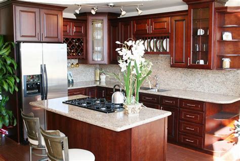From the quarries of sao paolo, brazil, and named after a martyr in the christian church. Image result for dark cherry cabinets with quartz countertops | Cherry cabinets kitchen, Kitchen ...
