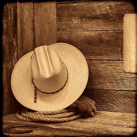Cowboy Hat In Town Photograph By American West Legend By Olivier Le Queinec