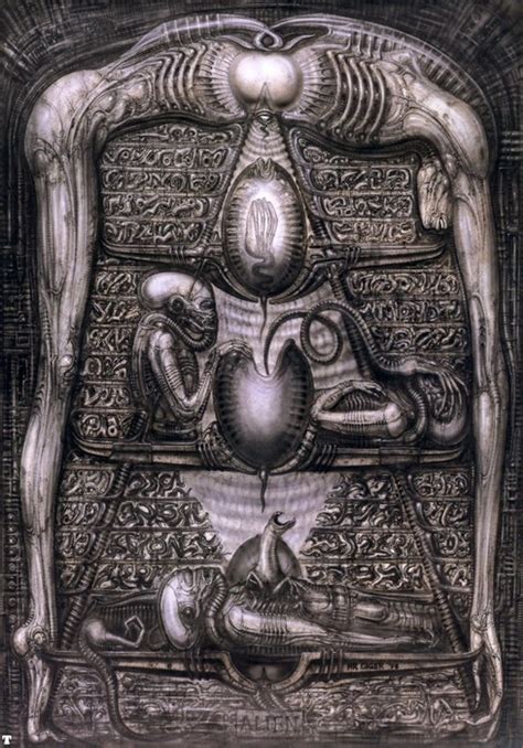 Michael Offutt Hr Gigers Alien Movie Concept Art Revisited In