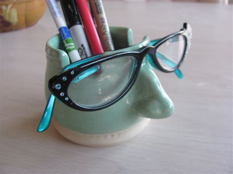 pencil cup eyeglass holder ceramic pottery handmade stoneware etsy pottery eyeglass holder