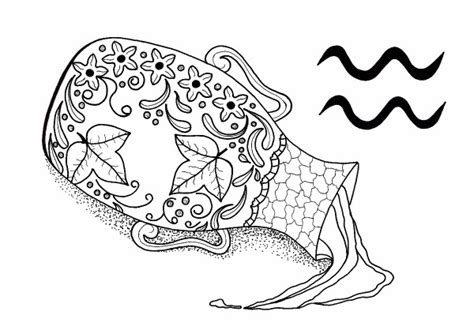 Signup to get the inside scoop from our monthly newsletters. Aquarius Adult Coloring Page | ThriftyFun