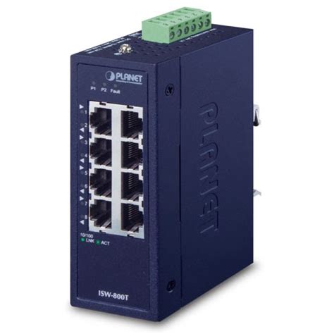 Isw 800t Planet Industrial Compact 8 Port Network Switch Eql