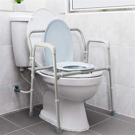 Oasisspace Heavy Duty Bedside Commode Bariatric Folding Commode Support