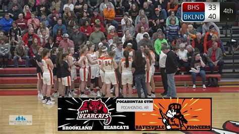 District Finals Sr Girls Batesville Vs Brookland Batesville School District Was Live By