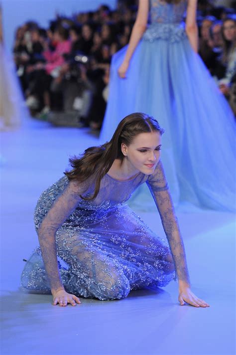 Model Falls On Runway At The Elie Saab Couture Show In Paris Blog Baladi