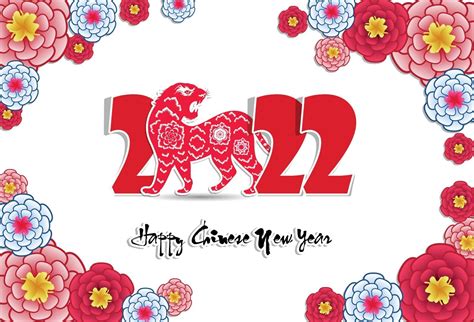 Happy Chinese New Year 2022 Year Of The Tiger Lunar New Year Banner