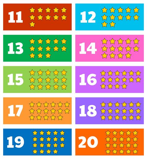 Printable Numbers 11 20 Worksheets