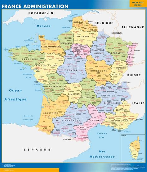 Map Of France Departments Wall Maps Of Countries For Europe