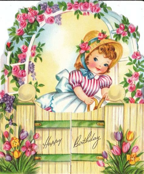 Vintage birthday cards vintage cards birthday greetings birthday wishes arte pop it's your birthday vintage patterns party supplies greeting cards. Vintage 1950s Happy Birthday Greetings Card B4 | Etsy ...