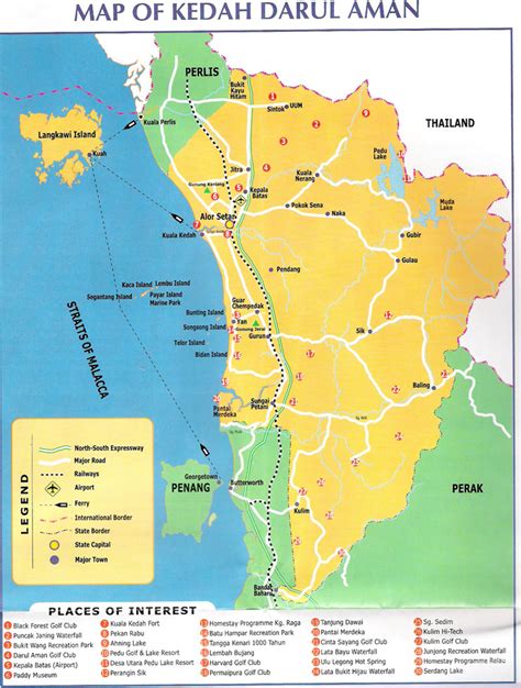 This Is Map Of Negeri Kedah State Malaysia State Malaysia Johore