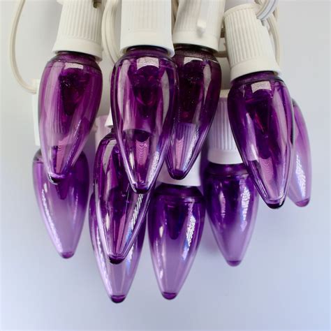 C9 Purple Smooth Led Bulbs E17 Bases Smd Christmas Light Source