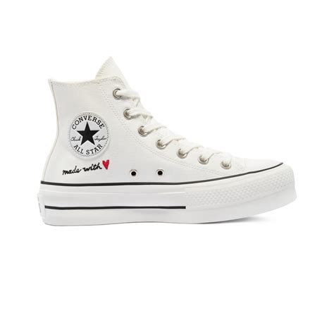 Converse Made With Love Platform Chuck Taylor All Star In White Lyst