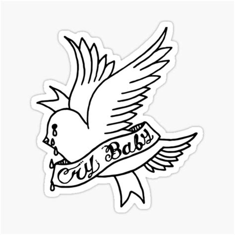 Cry Baby Lil Peep Sticker For Sale By Alessandradewae Redbubble