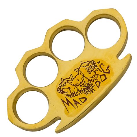 Dalton 10 Oz Real Brass Knuckles Heavy Duty Buckle Paperweight Mad