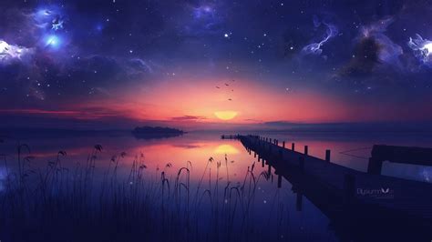 Sunset Dream By Ellysiumn On Deviantart Space Phone Wallpaper Desktop