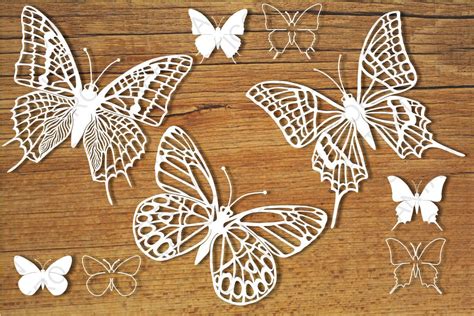 Download Butterflies set 4 SVG files for Silhouette Cameo and Cricut. By FantasticoPiero | TheHungryJPEG.com