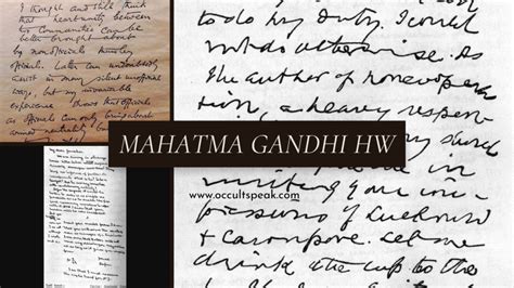 Dark Secrets In Mahatma Gandhi Handwriting