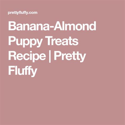 Banana Almond Puppy Treats Recipe Pretty Fluffy Healthy Dog Biscuit