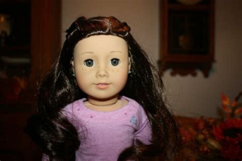 American Girl Doll Wavy Brown Hair Hazel Eyes Freckles 55 Item Cld75