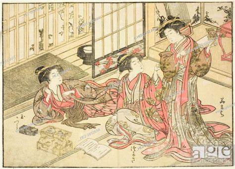 Courtesans Of Kado Daikokuya From The Book Mirror Of Beautiful Women