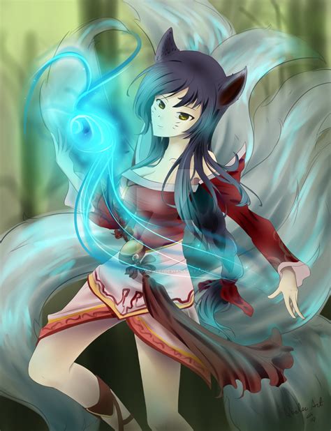 League Of Legends Ahri The Nine Tailed Fox By Artsy Akalei On