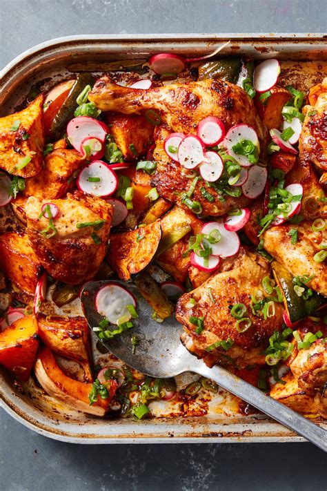 The cucumbers are set aside to drain, then squeezed to get rid. Sheet-Pan Gochujang Chicken and Roasted Vegetables ...