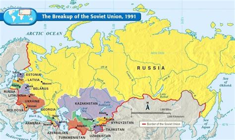 URSS carte - carte de l'URSS (Europe de l'est - Europe)