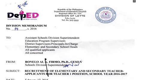 It describes a position on an issue and the rational for that position. DepEd Leyte 2016 Ranking of Teacher I Applicants