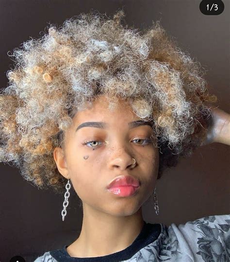 Dyed Natural Hair Natural Curls Dyed Hair Afro Hairstyles Pretty