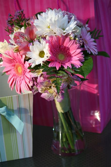 Get same day delivery on daisies in a variety of gorgeous colors, perfect for all occasions. Pink Gerbera Daisy Bouquet | Gerbera daisy bouquet, Pink ...