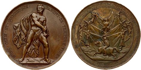 Poland Medal November Uprising 1832 Geneva Obverse Naked Man Breaking