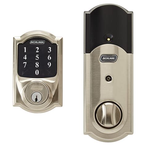 Schlage Camelot Electronic Deadbolt Satin Nickel 156509 Rona